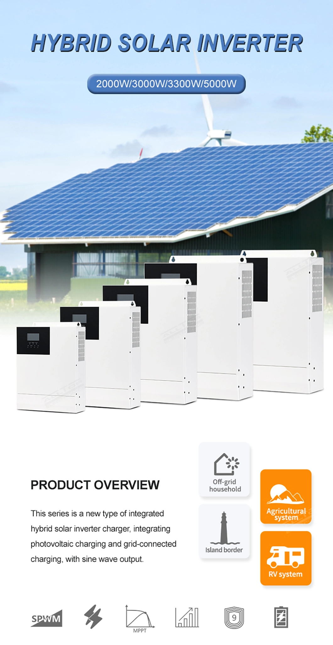 Alltop 3kv 1 Kw Power S 10kw 100kw for Home 5000 Watts Set Panel Rooftop Indoor Lighting Solar System